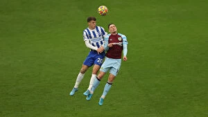 Images Dated 19th February 2022: Intense Clash: Brighton vs. Burnley in Premier League, 19th February 2022