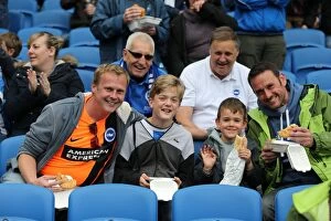 Images Dated 25th April 2015: Intense Fan Rivalry: Brighton & Hove Albion vs. Watford (Sky Bet Championship, 25APR15)