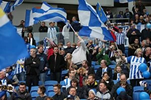 Images Dated 25th April 2015: Intense Fan Rivalry: Brighton & Hove Albion vs. Watford (Sky Bet Championship, 25APR15)