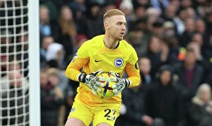 West Ham United 04MAR23 Collection: Intense Moment: Jason Steele's Focus in the 2022/23 Brighton & Hove Albion vs