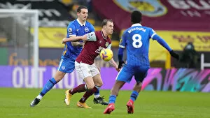 Images Dated 6th February 2021: Intense Premier League Clash: Burnley vs. Brighton & Hove Albion at Turf Moor (06FEB21)