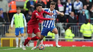 Images Dated 30th October 2021: Intense Premier League Clash: Liverpool vs. Brighton and Hove Albion at Anfield (30.10.21)