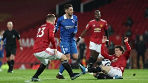 Images Dated 4th April 2021: Intense Premier League Clash: Manchester United vs. Brighton and Hove Albion at Old Trafford