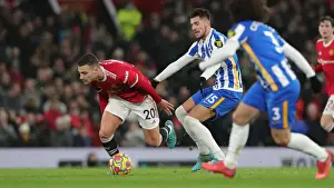 Intense Premier League Clash: Manchester United vs. Brighton and Hove Albion at Old Trafford (15FEB22)