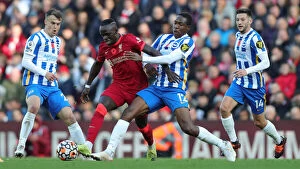 Images Dated 30th October 2021: Intense Premier League Showdown: Liverpool vs. Brighton & Hove Albion at Anfield (30.10.21)