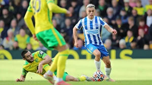 Images Dated 16th October 2021: Intense Premier League Showdown: Norwich City vs. Brighton and Hove Albion (16th October 2021)