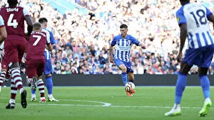 Images Dated 26th August 2023: Intense Rivalry: Brighton and Hove Albion vs. West Ham United in the 2023/24 Premier League at
