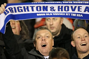 Fulham 29DEC14 Prints: Intense Rivalry: Fulham vs. Brighton and Hove Albion (29DEC14) - A Passionate Championship Clash at Craven Cottage