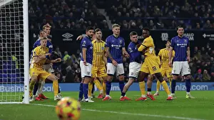 Jostles For Position Prints: Ipswich Town v Brighton and Hove Albion Premier League 16JAN25