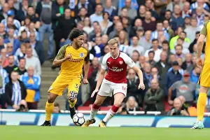 Arsenal 01OCT17 Prints: Isaiah Brown's Determined Run at Arsenal: A Premier League Clash (1st October 2017)
