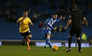 Images Dated 4th November 2014: Jake Forster-Caskey in Action: Brighton & Hove Albion vs Wigan Athletic
