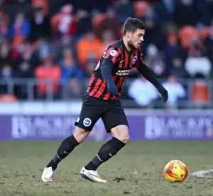 Blackpool 31JAN15 Prints: Jake Forster-Caskey in Action: Brighton Midfielder Faces Blackpool in Sky Bet Championship Match
