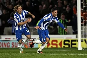 Images Dated 2nd January 2012: Jake Forster-Caskey scores against Southamptont at the Amex, Jan 2012