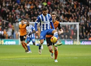 Images Dated 20th December 2014: Jake Forster-Caskey vs. Wolverhampton Wanderers: Intense Face-Off in Sky Bet Championship Match