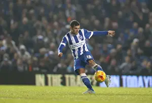 Fulham 29NOV14 Prints: Jake Forster-Caskey's Shot in Championship Showdown: Brighton & Hove Albion vs Fulham (29 Nov 2014)