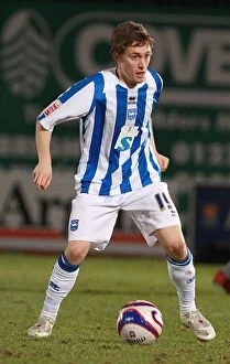 Jake Robinson Collection: Jake Robinson of Brighton & Hove Albion: A Picture of Focused Determination