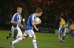 Images Dated 13th November 2006: Jake Robinson celebrates his hat-trick goal