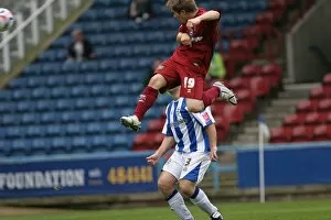 Huddersfield Collection: Jake Robinson scores the first of his debut hatrick at Huddersfield