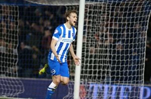 Images Dated 15th March 2016: James Wilson Scores First Goal for Brighton & Hove Albion: 1-0 vs. Reading (March 15, 2016)