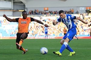 Images Dated 12th September 2015: Jamie Murphy's Pivotal Cross: A Turning Point in the 2015 Brighton and Hove Albion vs
