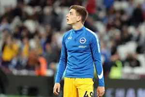 West Ham United 20OCT17 Prints: Jayson Molumby of Brighton and Hove Albion in Pre-Match Warm-up at London Stadium (West Ham United vs)