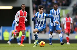 Birmingham City 21FEB15 Prints: Joao Carlos Teixeira in Action: Brighton & Hove Albion vs Birmingham City (Sky Bet Championship)