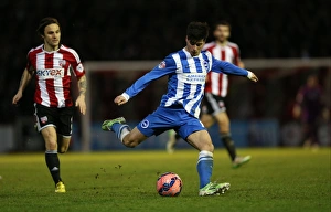 Brentford 03JAN15 Prints: Joao Teixeira in Action: Brentford vs