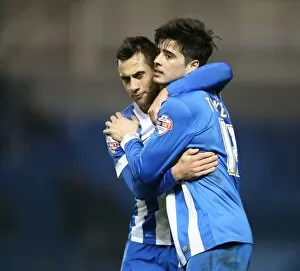 Images Dated 21st January 2015: Joao Teixeira Scores His Second Goal: Brighton & Hove Albion's Victory Over Ipswich Town in Sky