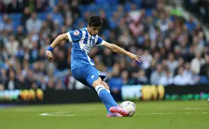 Middlesbrough 18OCT14 Prints: Joao Teixeira's Shot: Brighton and Hove Albion vs Middlesbrough, October 18, 2014