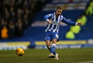 Images Dated 24th February 2015: Joe Bennett in Action: Brighton & Hove Albion vs Leeds United, 24 February 2015