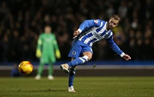 Images Dated 24th February 2015: Joe Bennett in Action: Brighton & Hove Albion vs Leeds United, 24 February 2015