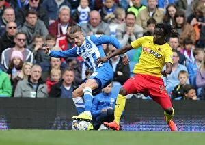 Images Dated 25th April 2015: Joe Bennett in Action: Brighton & Hove Albion vs. Watford (25APR15)