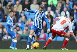 Joe Bennett in Action: Brighton and Hove Albion vs Birmingham City (Sky Bet Championship, 21 February 2015)