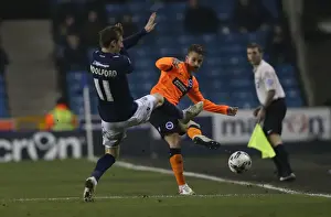 Millwall Prints: Joe Bennett in Action: Championship Showdown at The Den - Millwall vs