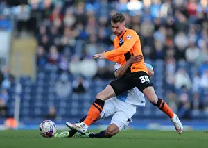 Blackburn Rovers 21MAR15 Prints: Joe Bennett in Action: Championship Showdown at Ewood Park - Brighton and Hove Albion vs