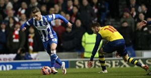 Images Dated 25th January 2015: Joe Bennett in Action: FA Cup Fourth Round Clash between Brighton & Hove Albion and Arsenal (2015)