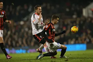 Fulham 29DEC14 Prints: Joe Bennett in Action: Fulham vs. Brighton & Hove Albion, Craven Cottage, 2014