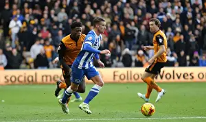 Wolverhampton Wanderers 20DEC14 Prints: Joe Bennett Faces Off in Championship Clash: Wolverhampton Wanderers vs