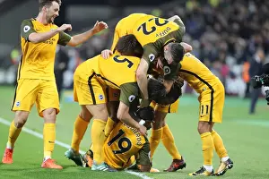 West Ham United 20OCT17 Prints: Jose Izquierdo's Stunner: Brighton Takes 2-0 Lead over West Ham United (Premier League)
