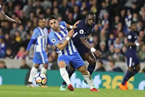 Tottenham Hotspur 17APR18 Prints: Kayal vs. Sissoko: Intense Midfield Battle in Brighton & Hove Albion vs
