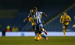 Wigan Athletic 04NOV14 Prints: Kazenga LuaLua in Action: Brighton & Hove Albion vs Wigan Athletic