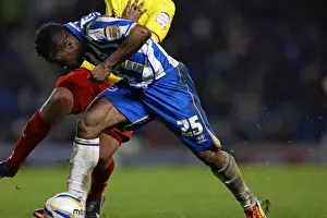 Watford - 29-12-2012 Prints: Kazenga LuaLua Charges Forward in Intense Brighton & Hove Albion vs Watford Championship Clash (December 2012)