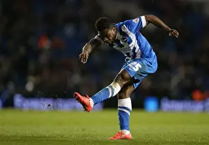 Derby County 03MAR15 Prints: Kazenga LuaLua Scores the Thrilling Winning Goal for Brighton Against Derby County (3 March 2015)