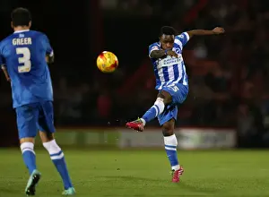 Bournemouth 01NOV14 Prints: Kazenga LuaLua Shoots at American Express Community Stadium: Brighton and Hove Albion vs Bournemouth