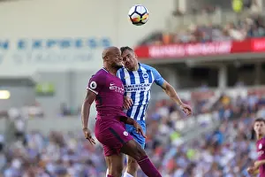 Manchester City 12AUG17 Prints: Kompany vs Hemed: Premier League Showdown at Brighton & Hove Albion (12Aug17)