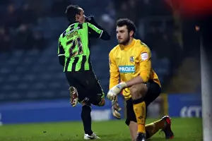 Blackburn Rovers - 22-01-2013 Prints: Last-Minute Drama: David Lopez Scores the Equalizer for Brighton & Hove Albion against Blackburn Rovers (January 22)