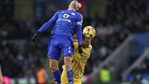 Leicester City Forward Jamie Vardy 9 Prints: Leicester City v Brighton and Hove Albion Premier League 08DEC24