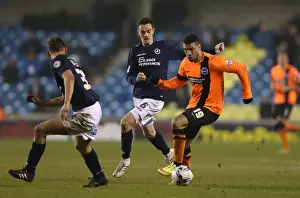 Millwall Prints: Leon Best in Action: Millwall vs. Brighton and Hove Albion, Sky Bet Championship 2015