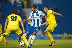 Villarreal - 27-07-2013 Prints: Leonardo Ulloa in Action: Brighton & Hove Albion vs Villarreal, Amex Stadium (July 2013)