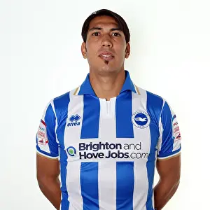 Leonardo Ulloa: Focused Striker of Brighton & Hove Albion at American Express Community Stadium